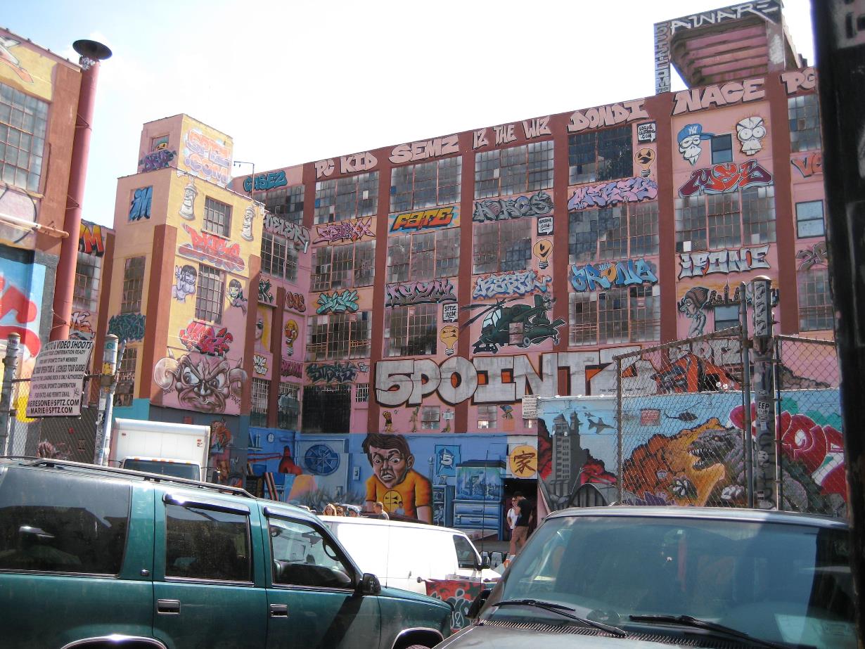 The legendary 5Pointz mural space at Davis Street in Long Island City. This picture was taken in July 2013, four months before the building was whitewashed.