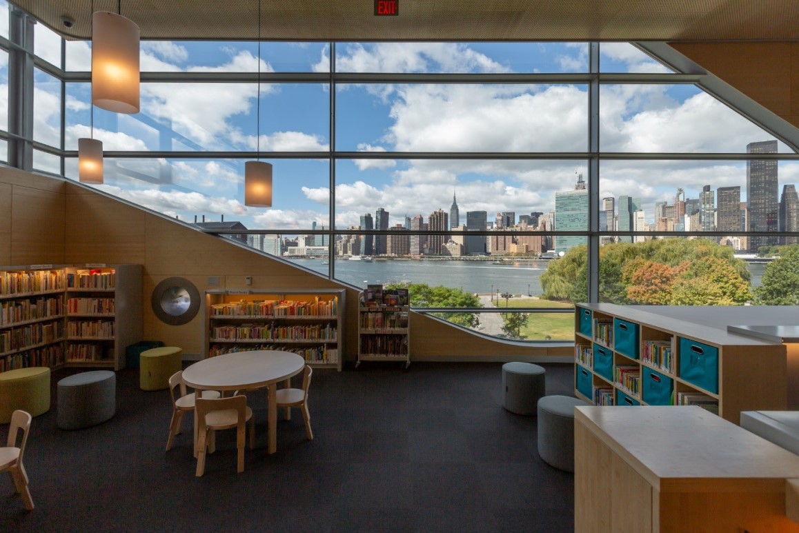The children’s area of the new Hunters Point Library.
