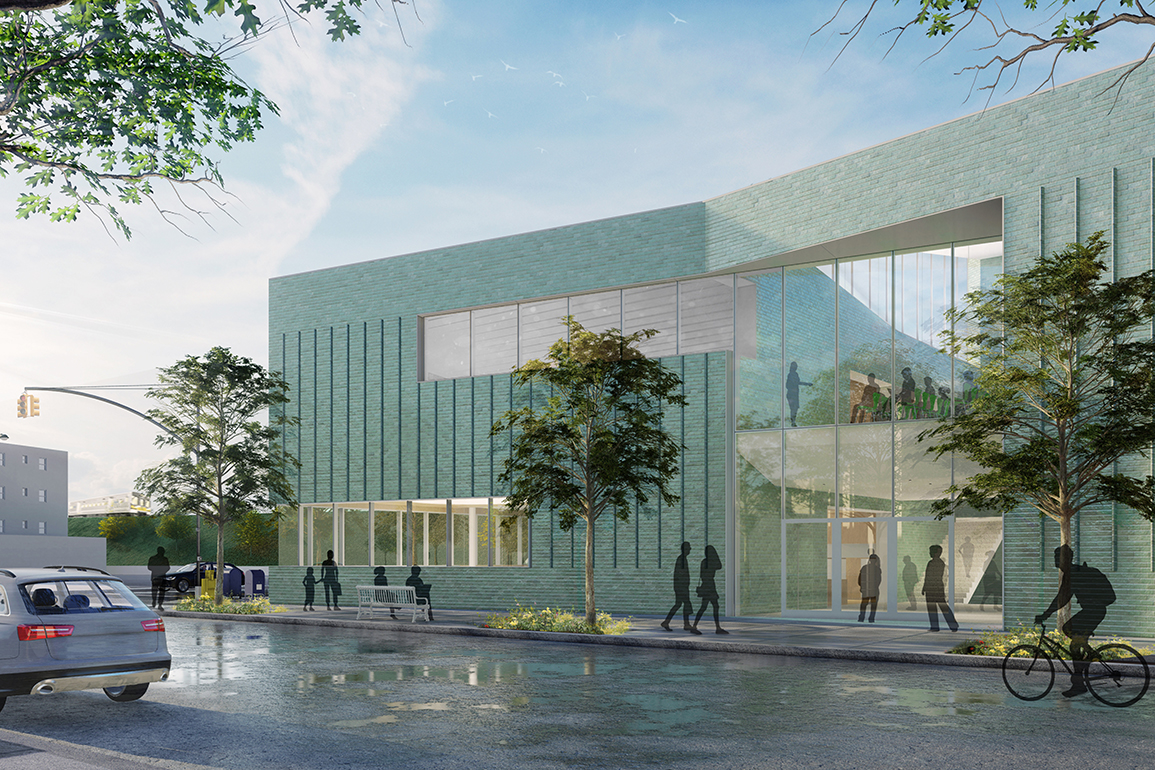 One of the designs for the new Rego Park Library.
