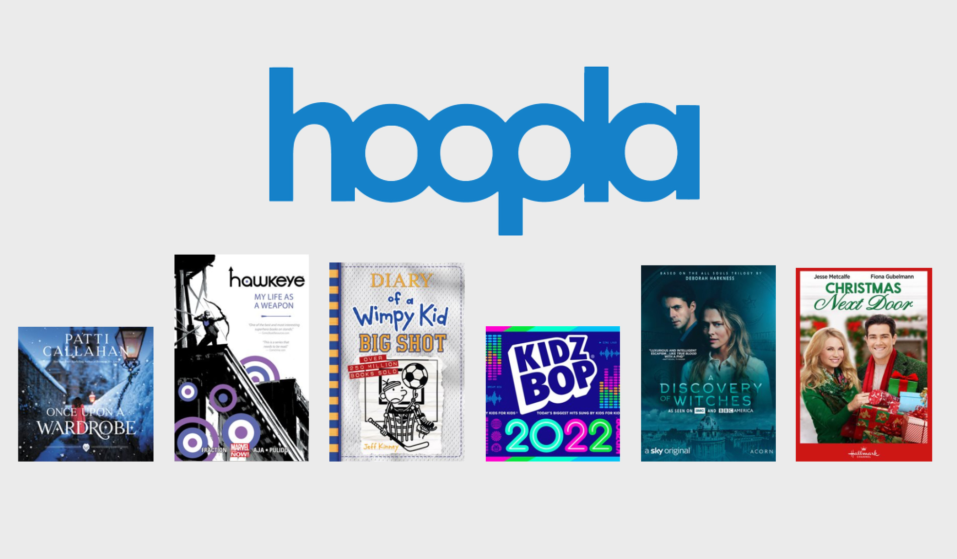 Hoopla is a digital media streaming platform available for free with your library card.
