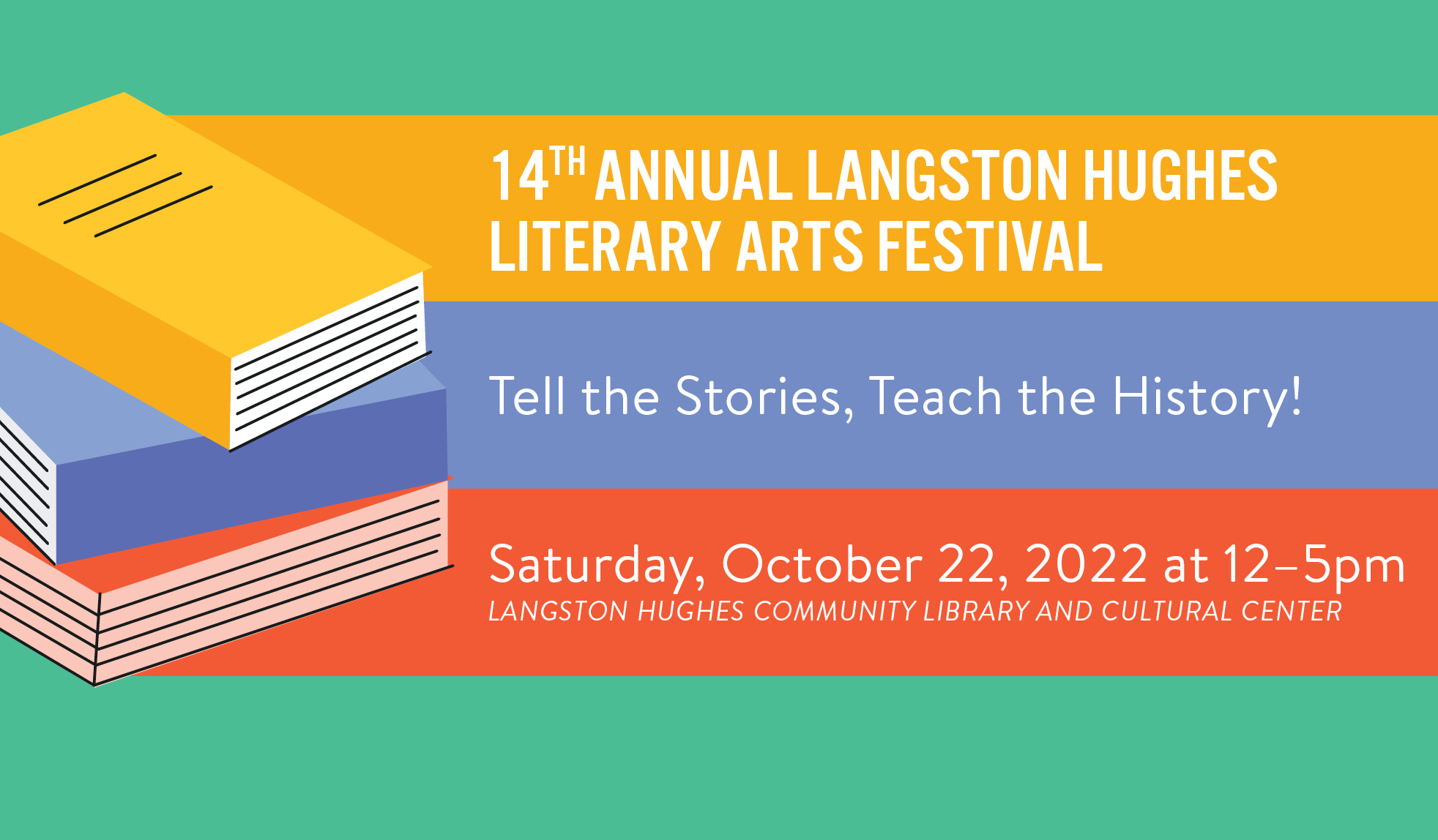 Celebrate and learn about Black literary arts at Langston Hughes Library on Saturday, Oct. 22!